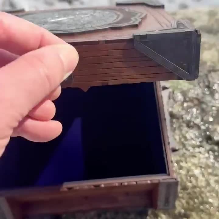 Memento Chest: “Sigurd's Strongbox” - Nordic-themed Wooden Treasure Chest, Laser-Engraved & Handcrafted, Customizable - MADE TO ORDER video poster