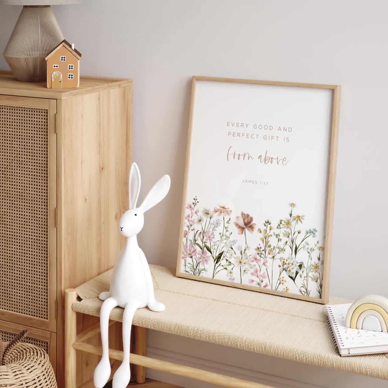 bunny♡ Christian Nursery Wall Art Christian Nursery Decor James 1