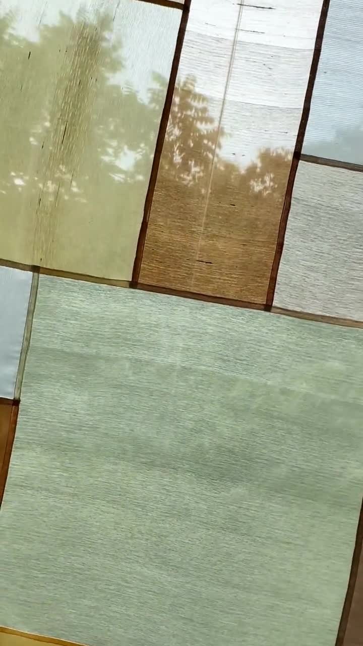 Pojagi Patchwork Curtain: Traditional Sheer Silk, Korean Authentic