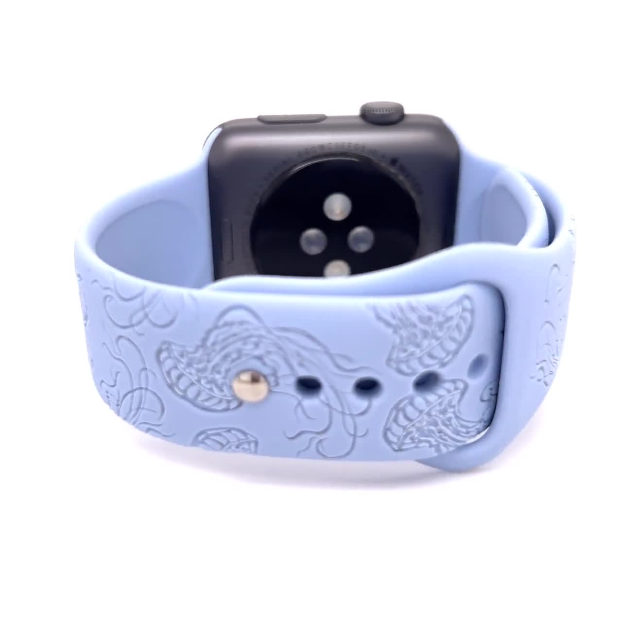 Jellyfish Silicone Watch Band Laser Engraved, Apple Watch Compatible  38/40/41mm, 42/44/45mm, Series 1,2,3,4,5,6,7,8,9,SE,SE2