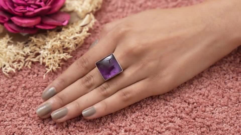 Anello Eternità Donna In Argento 925 Con Ametista: Zirconi Cubici Taglio 12, Anello Portafortuna Febbraio