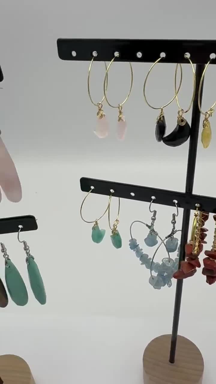 20 orecchini a cerchio con punte, 35 mm, componenti per orecchini, 3 colori tra cui scegliere video poster