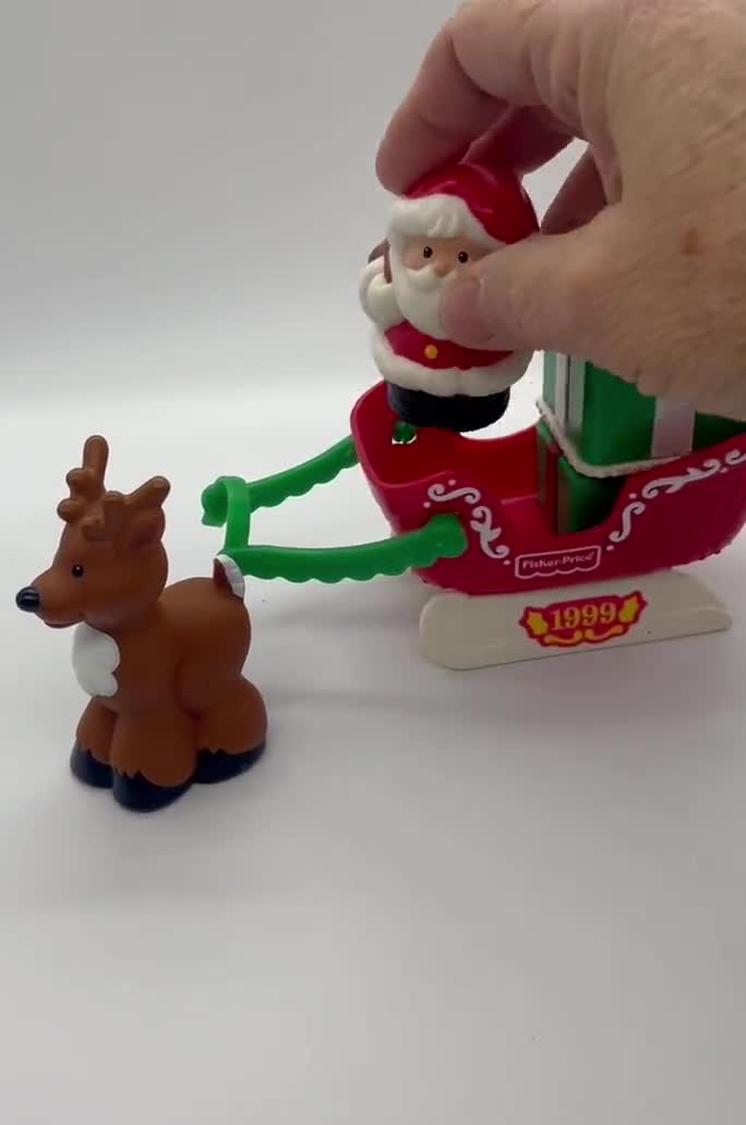 Vintage 1999 Fisher-price Little People Santa's Delivery Set - Etsy