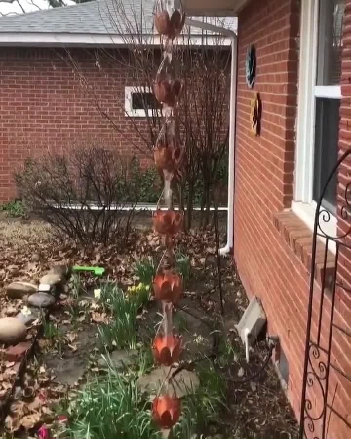 Lily Cup Rain Chain | Wind Chimes | Metal Art | Garden Decor | Yard Art | Patio Art | Gifts for Mom | Gardener Gifts | Rain Chains | Balcony video poster