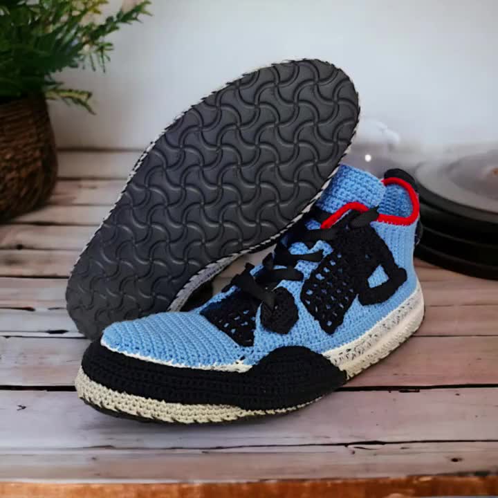 University Blue Retro Travis AJ4 Crochet Cactus Jordan Sneaker