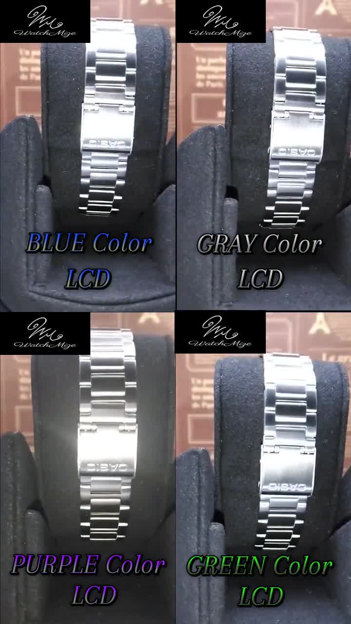 Custom Casio A158WA-1JH | Cool-toned Color LCD | MOD | LED Backlight Replacement | Metal “Silver” Strap | Crafted by Japanese Artisans. video poster