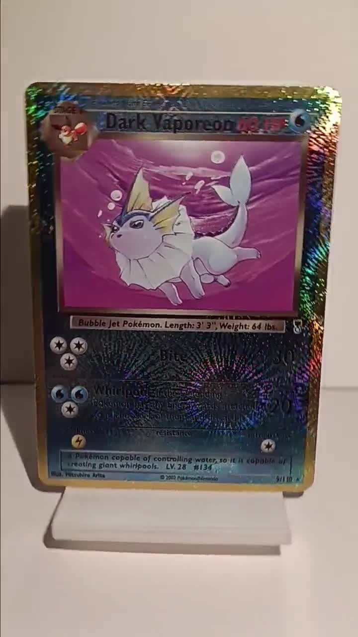 pokemon card dark vaporeon Dark Vaporeon(Holo Rare) – The Frugal Dutchman