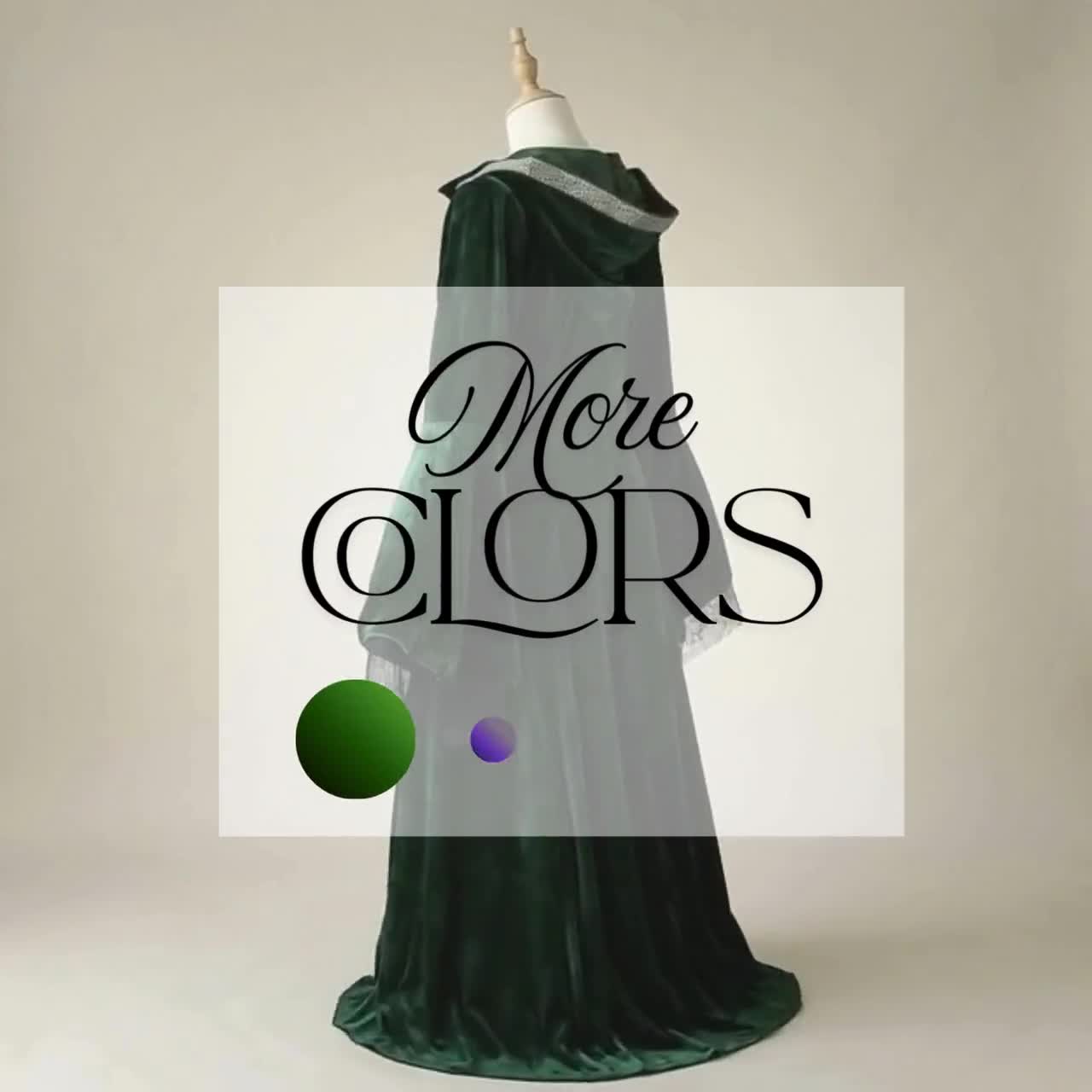 green velvet witch dress Emerald green velvet gown – BUSH DESIGN main image 0
