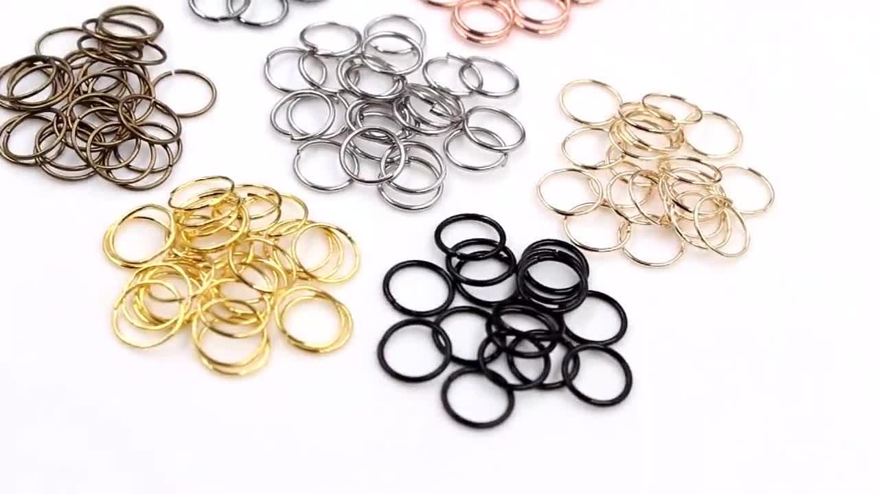 50 or 100 Rose Gold Plated Jump Rings 4mm, Open Loop, Jewelry