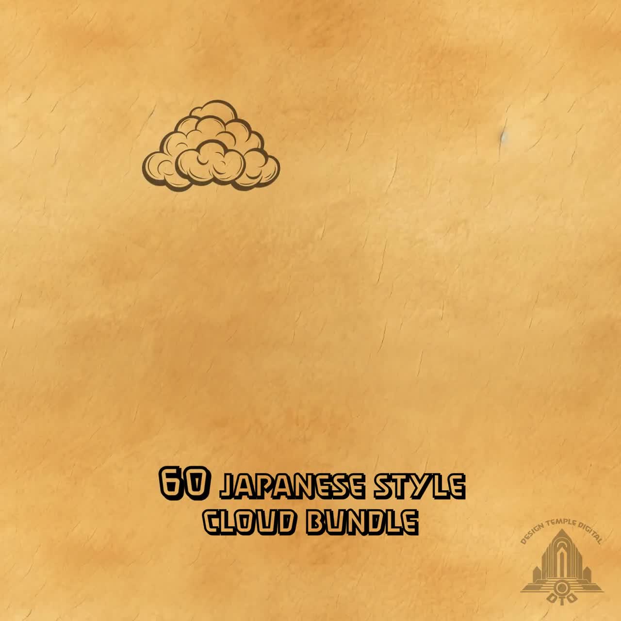 Japanese Cloud SVG Bundle 62 Designs Zen Oriental Ukiyo-e Sky