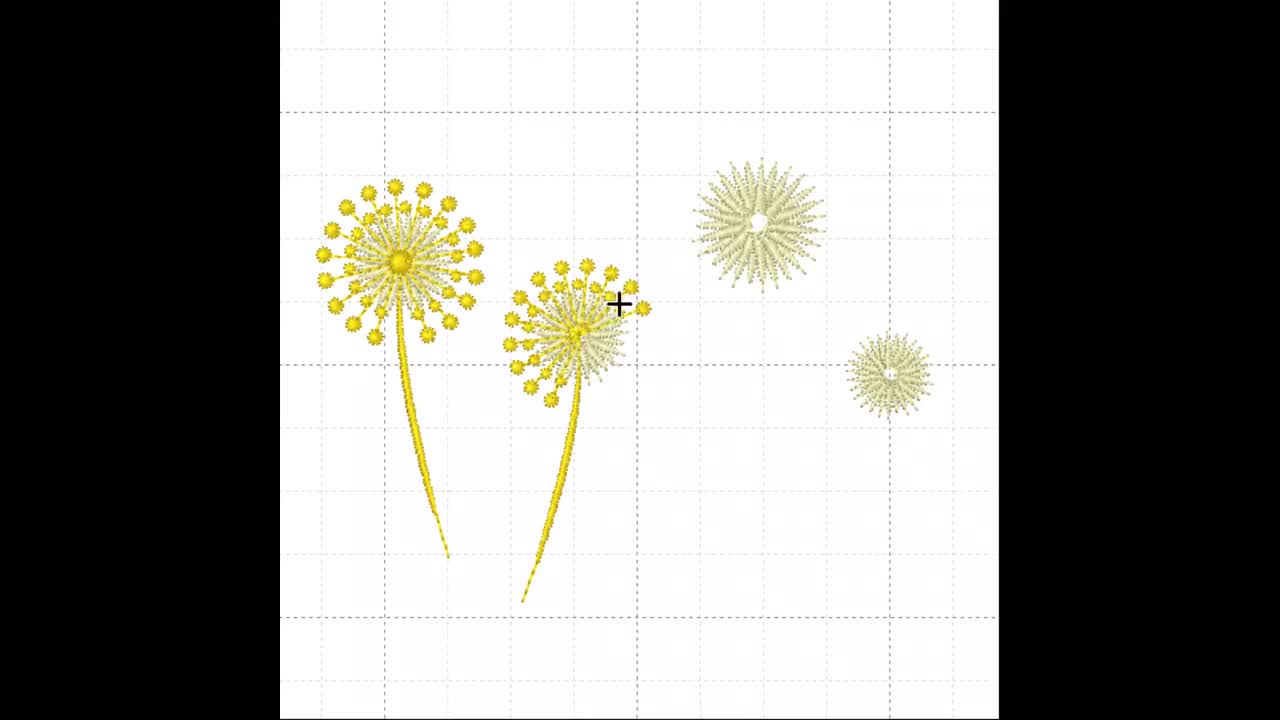 タンポポ - 機械刺繍デザイン、刺繍デザイン、機械刺繍、刺繍パターン