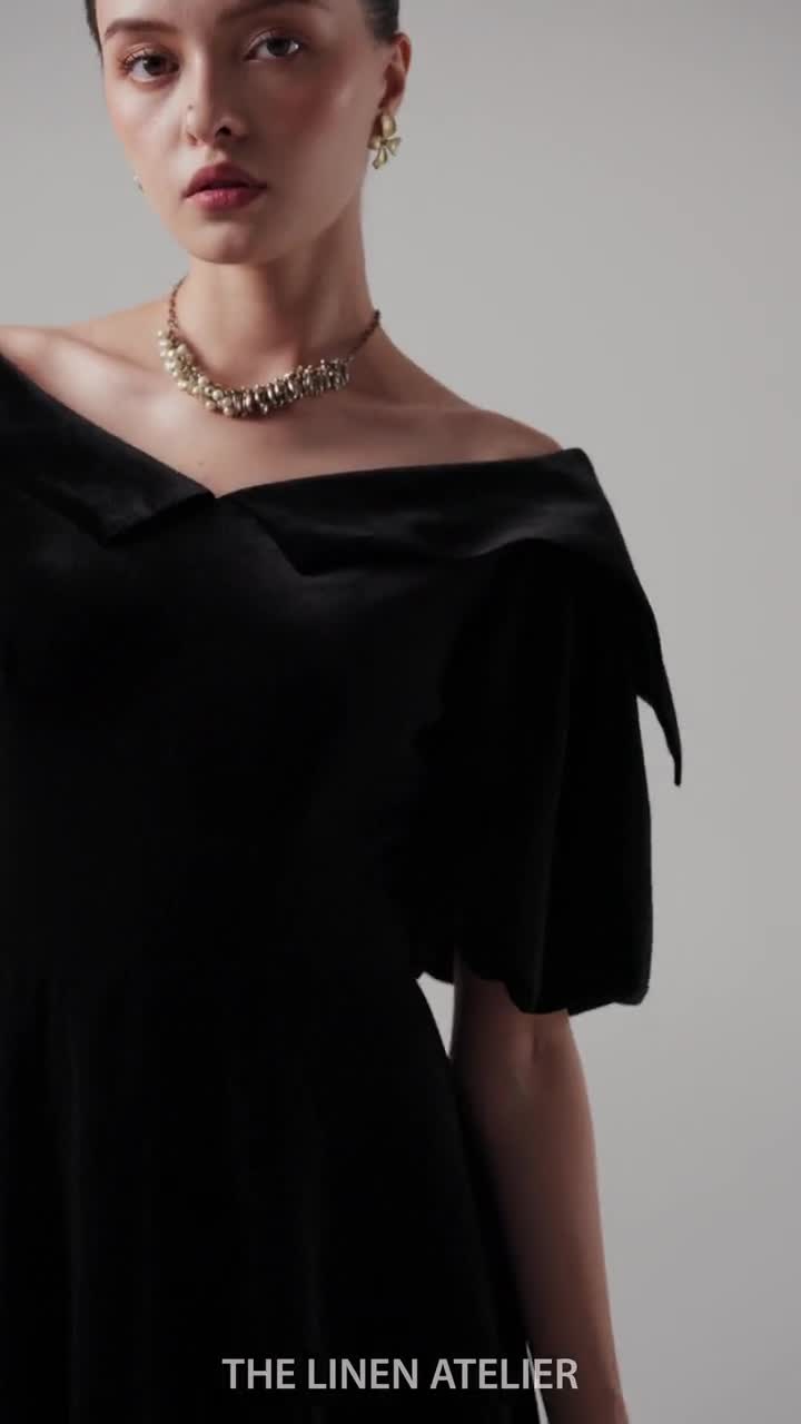 Colette Off-Shoulder Velvet Silhouette | Elegant Evening Piece | Christmas Party Look video poster