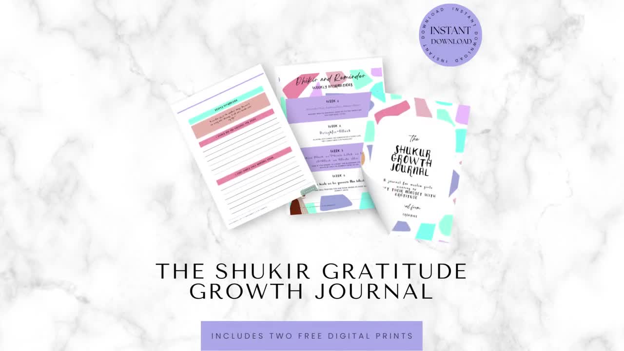 Islamic Muslim Journal Gratitude Shukr Teenage Girl Ramadan Dua