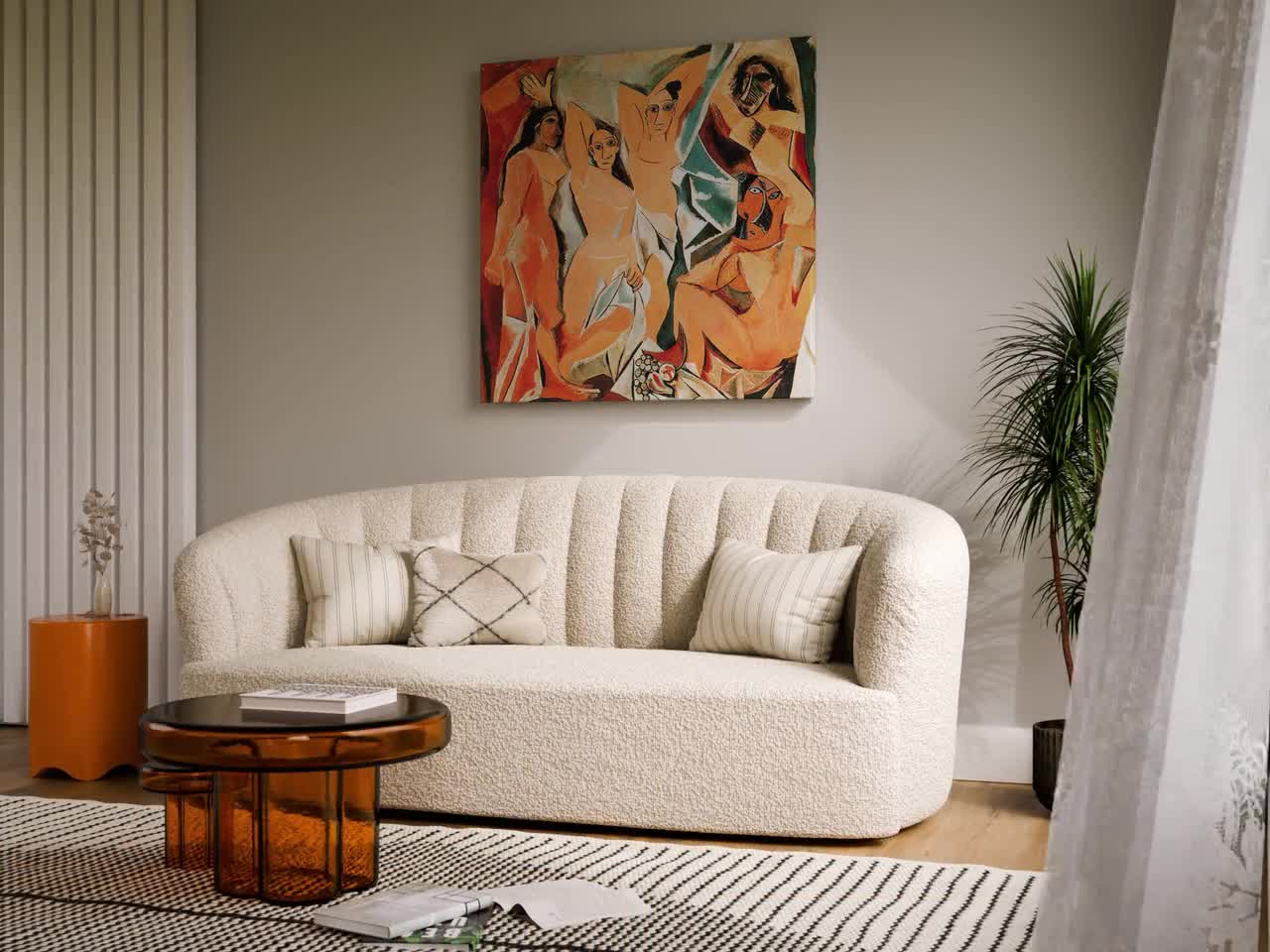 Picasso Les Demoiselles d'Avignon Lienzo enmarcado para pared video poster