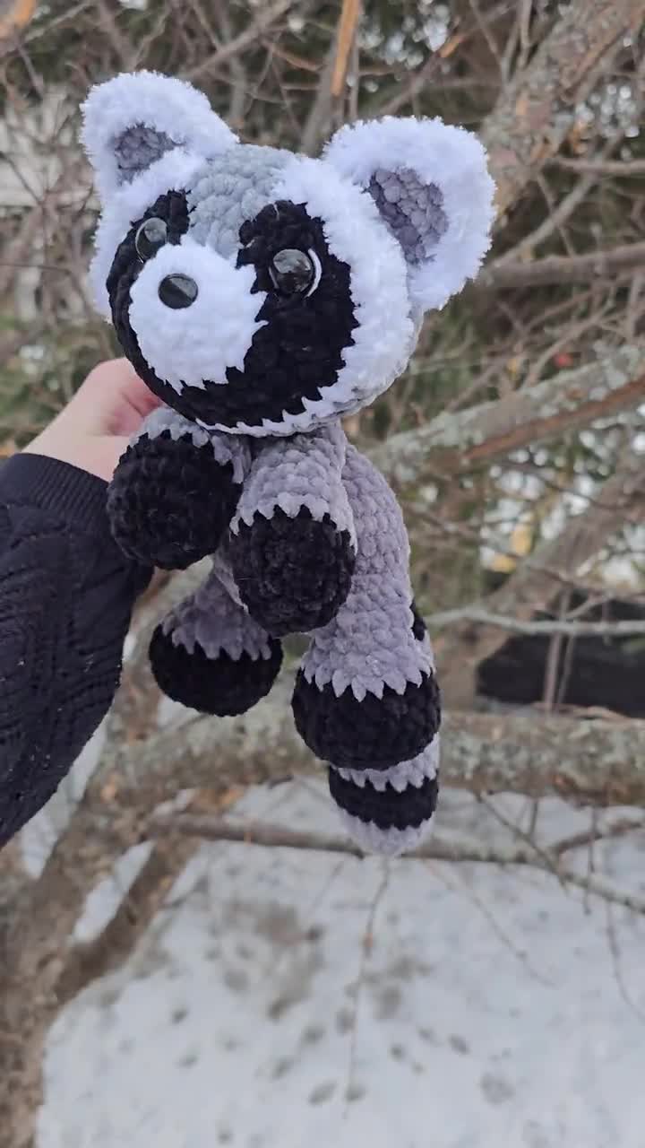 Raisin the Raccoon Crochet Pattern, Sploot Series, Low Sew - Etsy