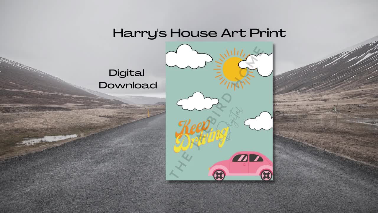 Harry Styles Poster Keep Driving Harry's House - iTeeUS