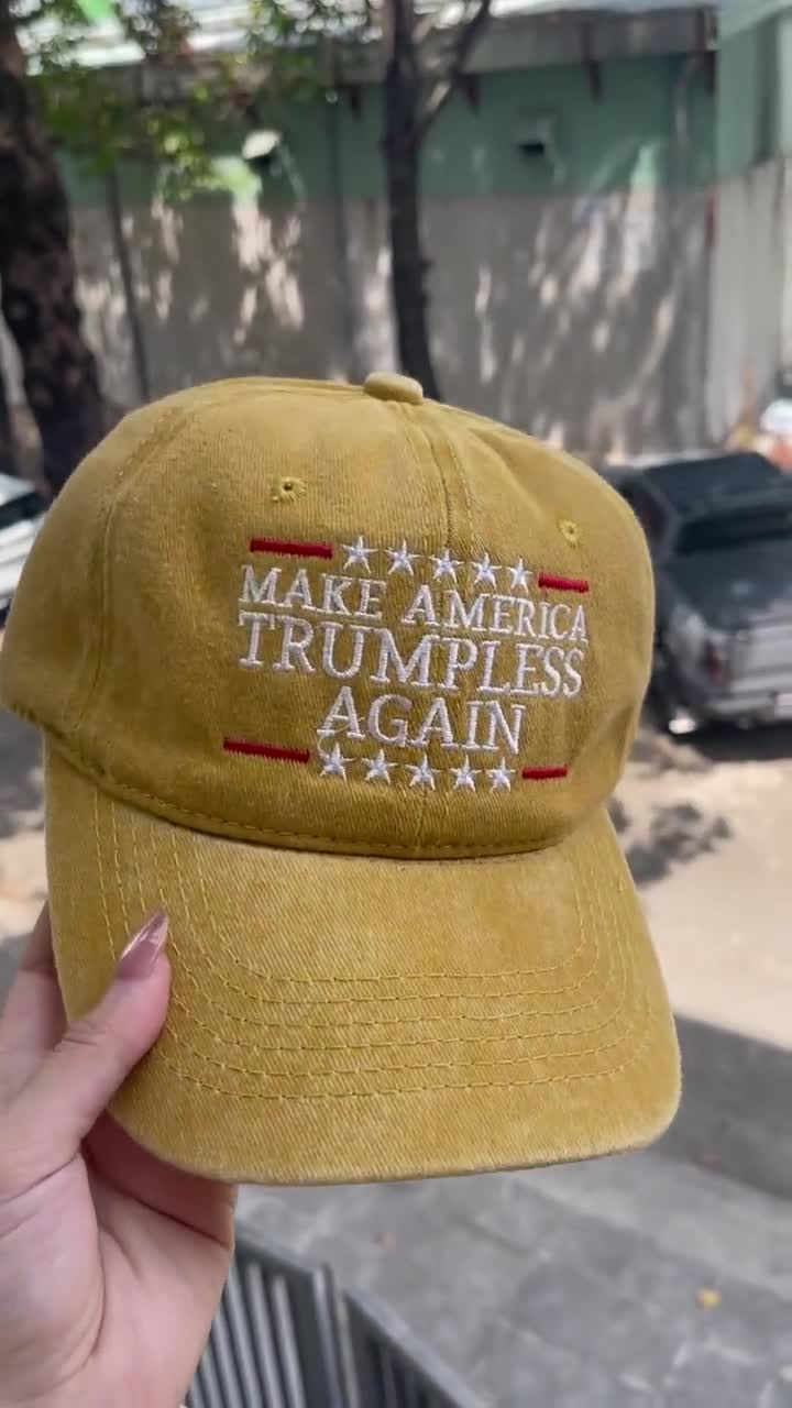 Make America Trumpless Again Embroidered Hat Political Humor Adjustable Baseball Cap video poster