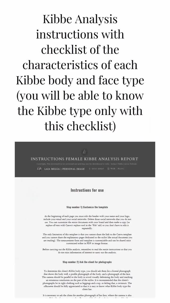 Kibbe Body Type Calculator Measurements Excel Feminine / Kibbe Body Test /  13 Kibbe Body Type / Kibbe Calculator 