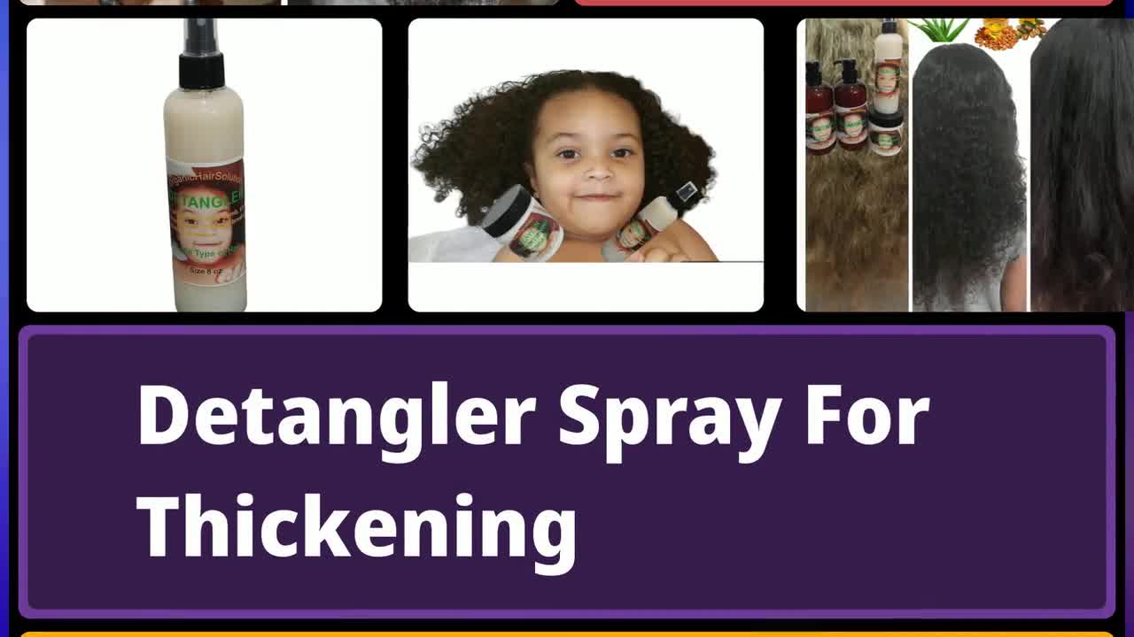 Organic Hair Solution - Kit per la crescita dei capelli dei bambini: pomata per la crescita dei capelli dei bambini + spray districante + shampoo + balsamo + crema senza risciacquo - per tutti i tipi di capelli video poster