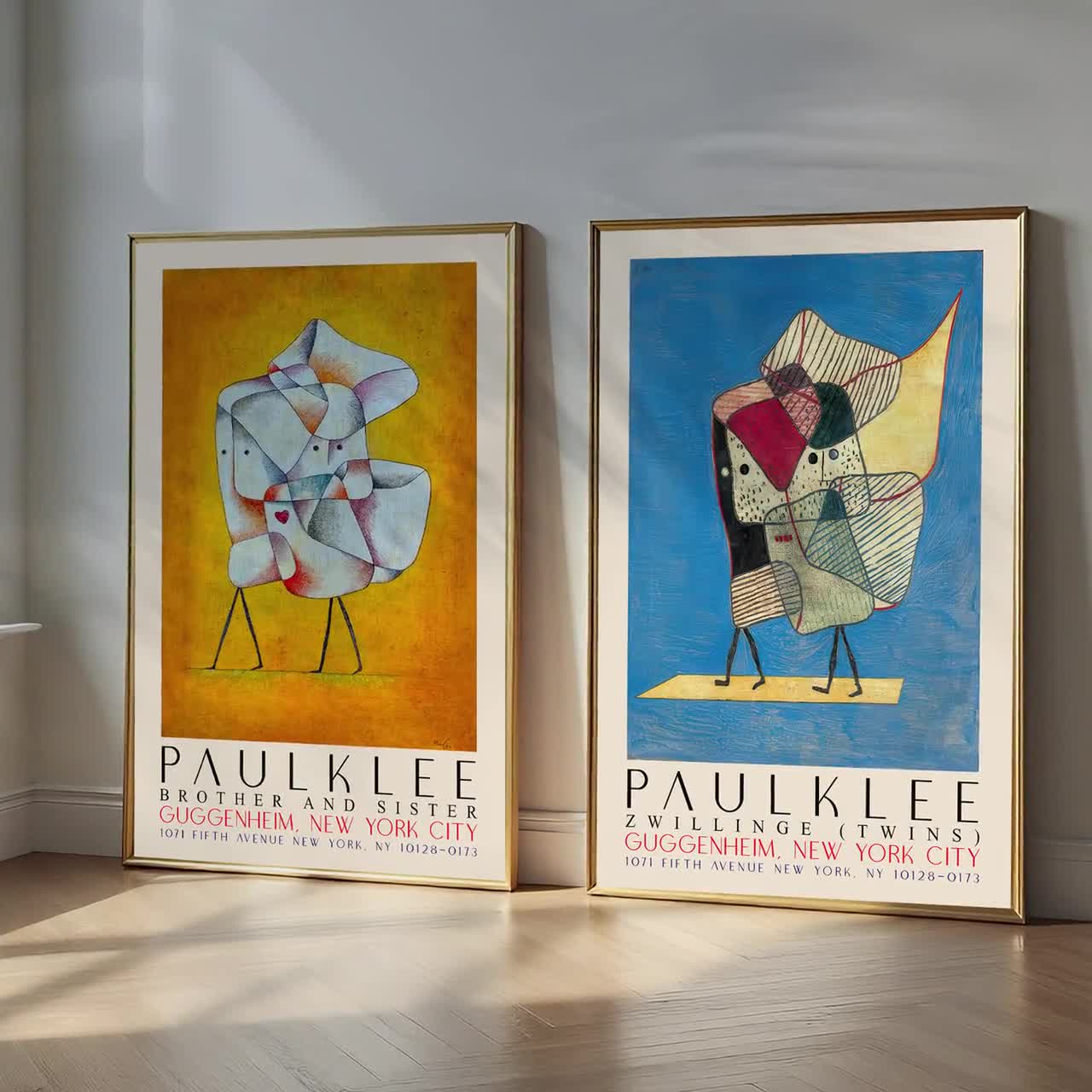 Paul Klee Double Poster Set | Guggenheim Museum Exhibition