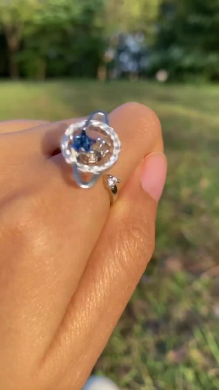Universe Planet Star inspired Serenity Spinner Ring – The Elegant, Hidden Focus Tool for Fidgety Fingers video poster