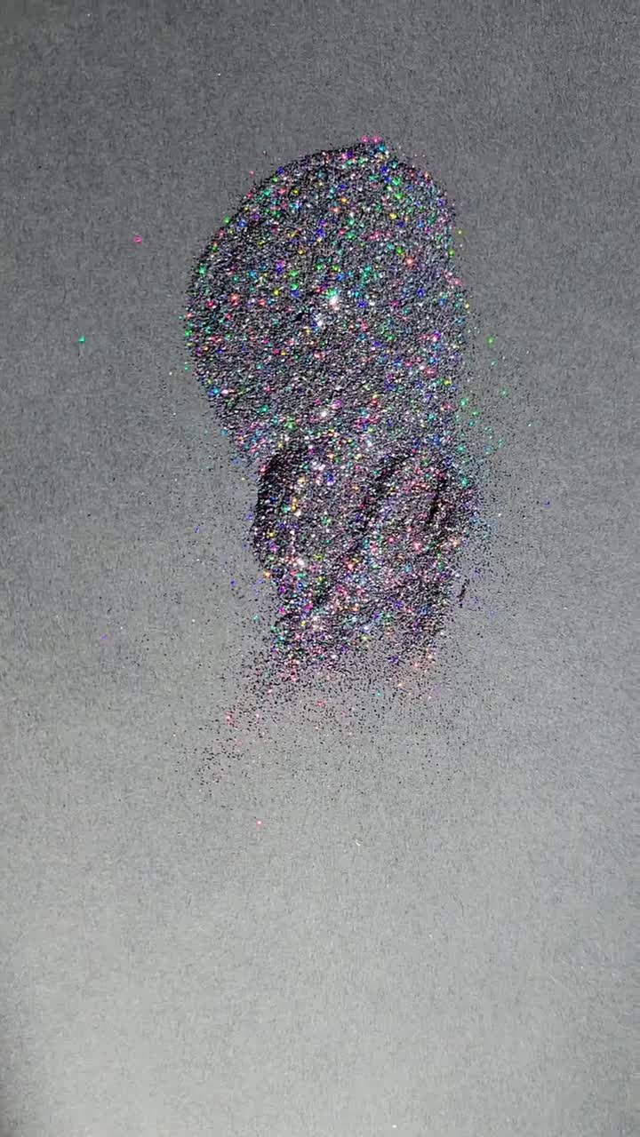 Starry Night - .2mm Holographic Black Extra Fine Glitter - 2oz