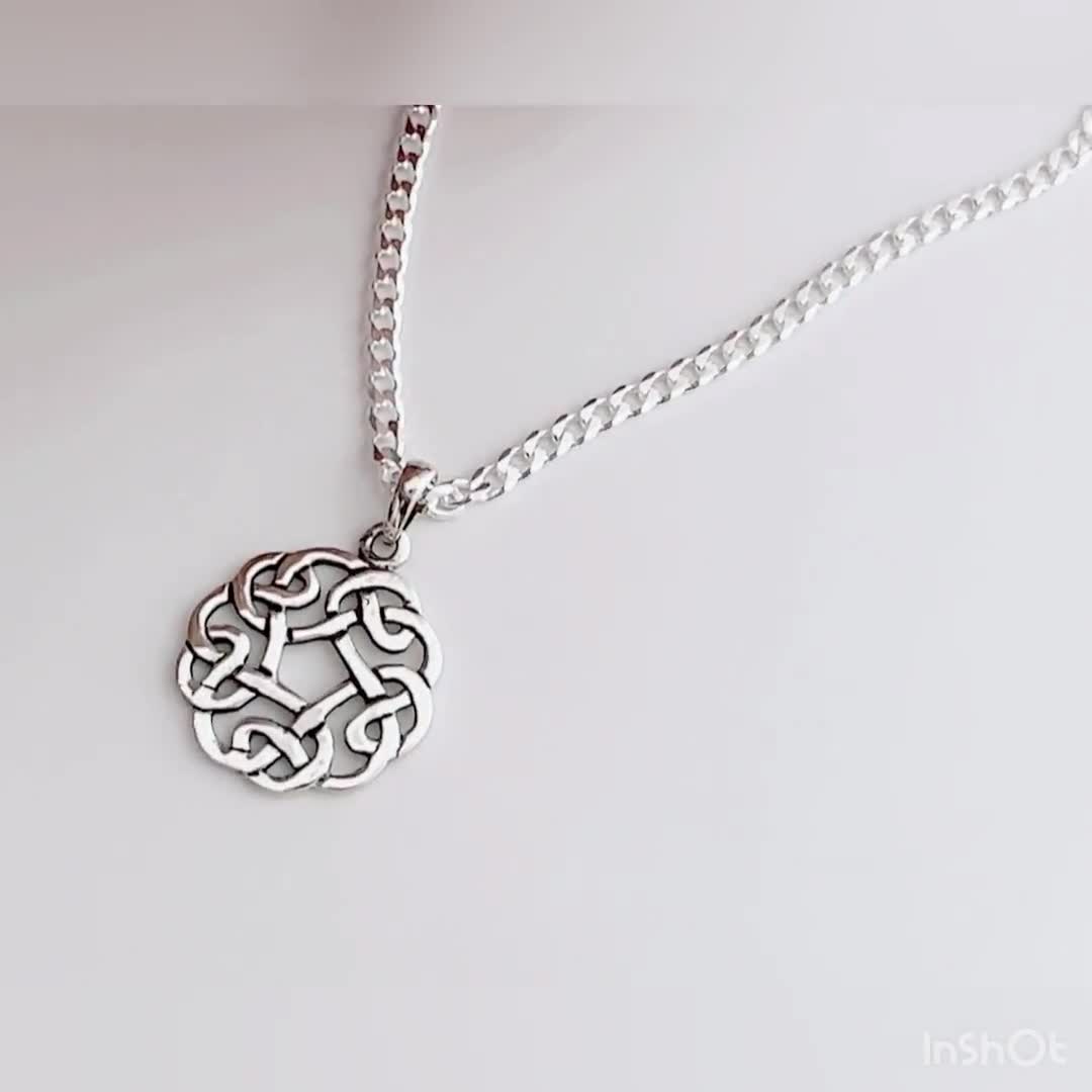 Amazon.com: CHENGHONG Celtic Moon Necklace for Women 925 Sterling Silver  Celtic Knot Moon Pendant Necklace Crescent Irish Necklace Jewelry Gift for  Men : Clothing, Shoes & Jewelry