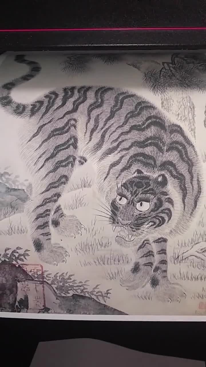 韓国の虎民画 朝鮮時代のアンティーク美術 - Etsy 日本