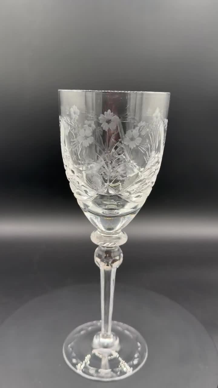 Rogaska Jasmine Crystal Water Goblets - Etsy
