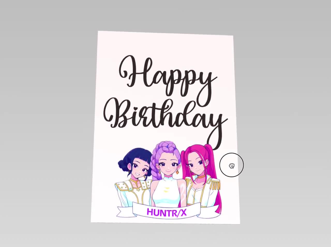 Kpop Demon Huntr/x Birthday Card | Blank Cards| Printable - Etsy