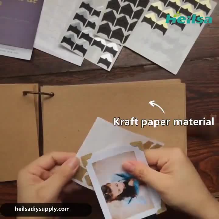 Wrapables Photo Corner Stickers, Photo Mounting Self Adhesives for DIY  Crafts, Scrapbooking, Album, Diary