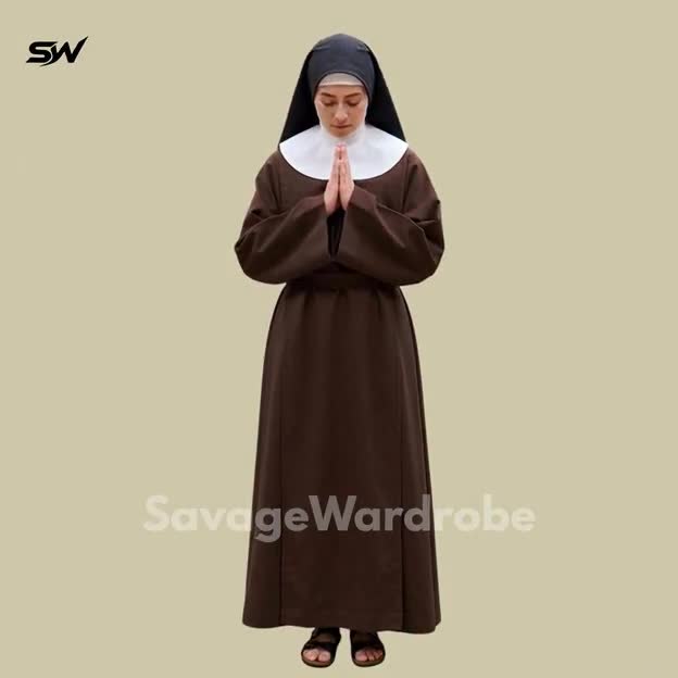 brown nun dress Brown Nun Costume Dress