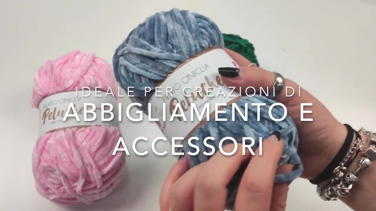 Gomitolo Di Ciniglia In Velluto 100% Poliestere, 250g, Colore Striper Ll Cvo Textured, Per Maglia E Uncinetto
