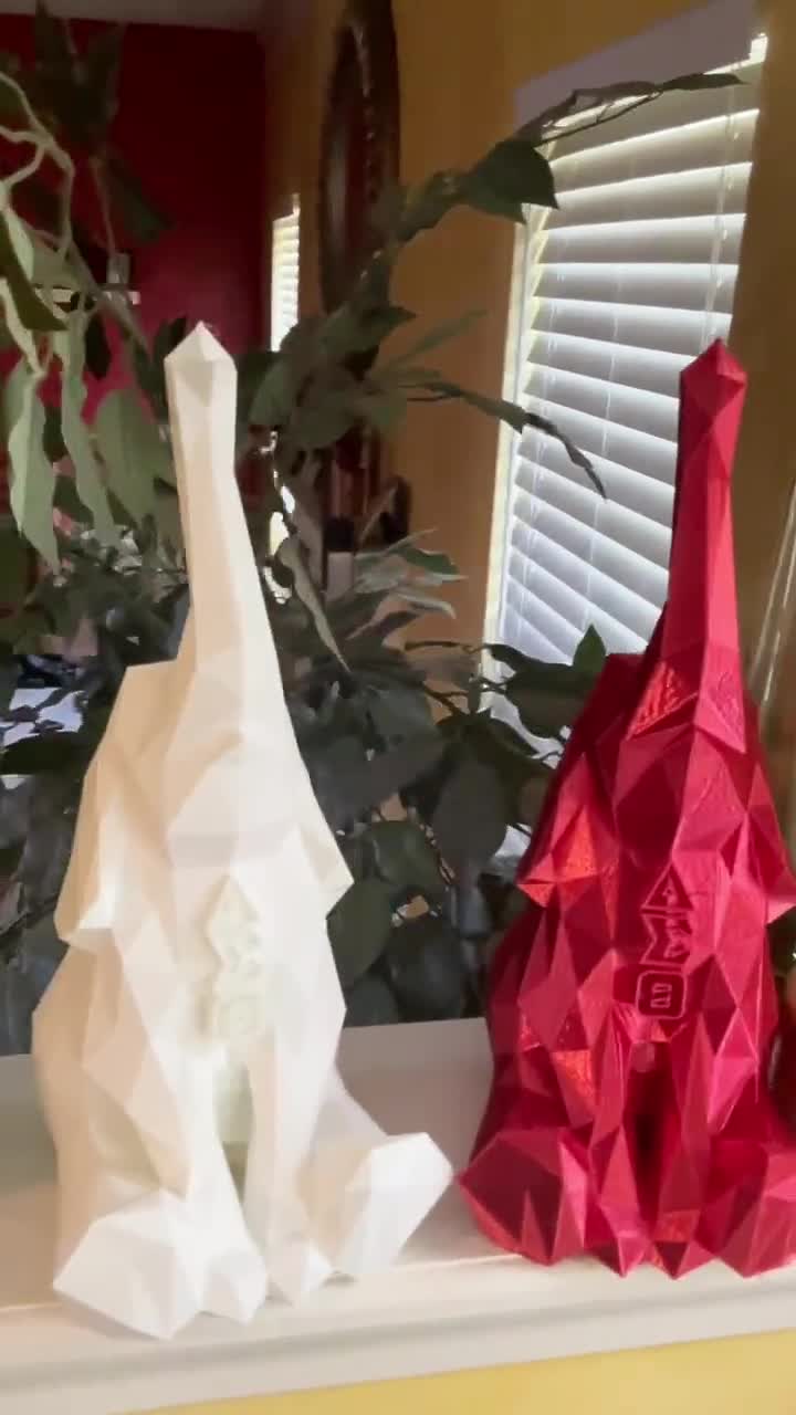 Delta Sigma Theta Inspired Modern Elephant Sculpture Lamp Shade with USB LED video poster