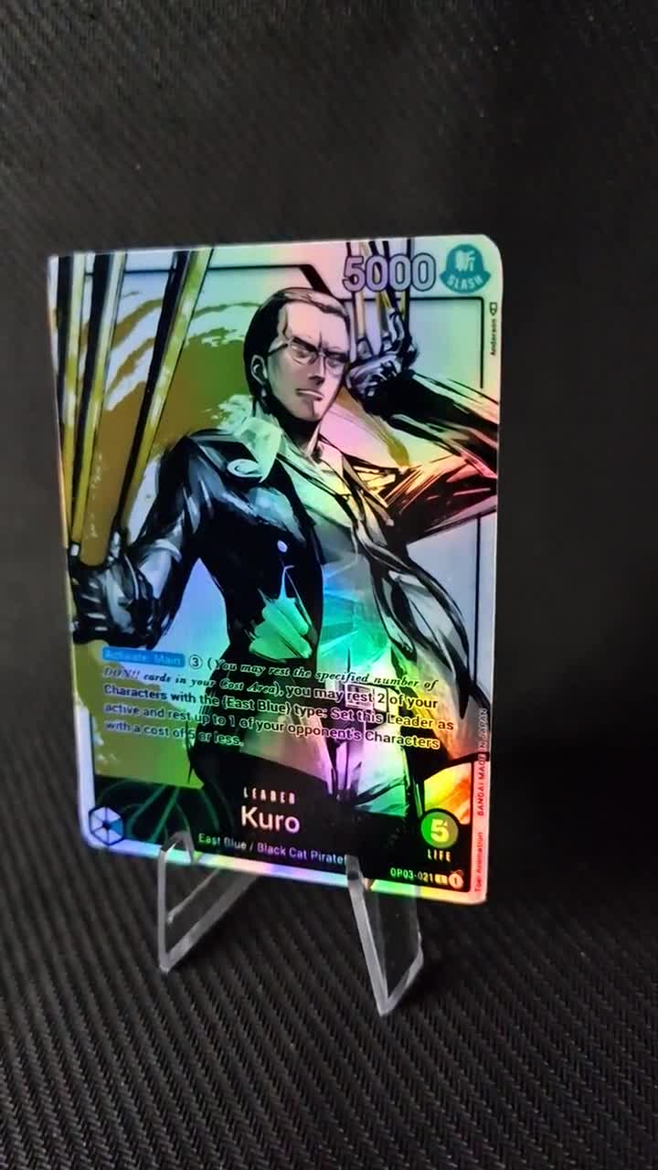 One Piece Proxy Card Holo - Kuro Leader OP03-021 Alt Art - Etsy