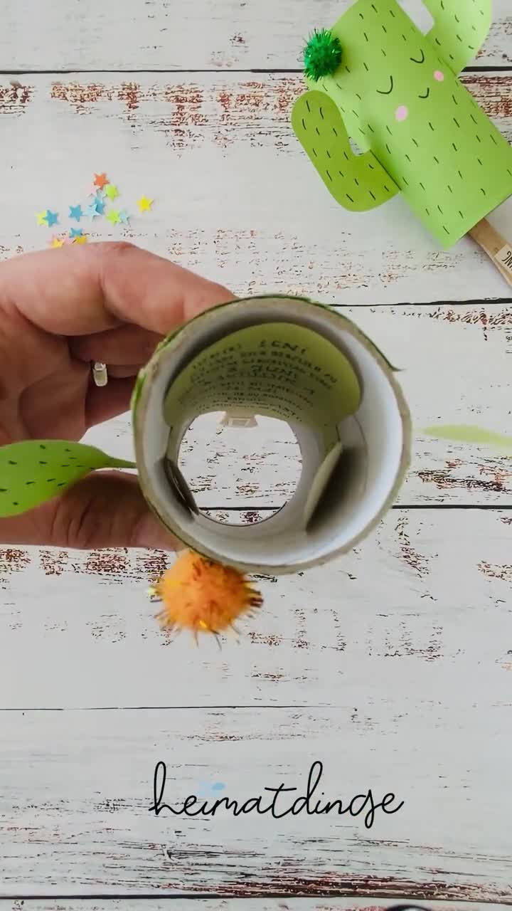 DIY Einladung Kindergeburtstag Kaktus basteln / Einladungskarte  Kindergeburtstag basteln /Sommerparty Einladung / PDF Vorlage ausdrucken