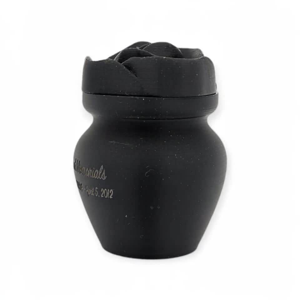 Black Bio Cremation Urn | Rose Lid | Eco-Friendly Burial video poster