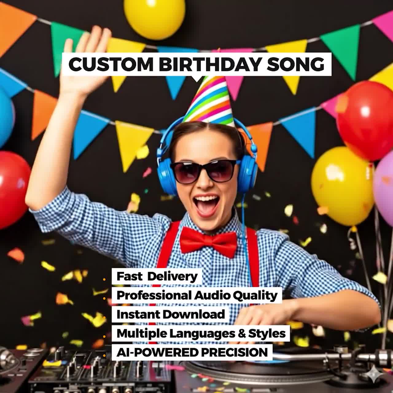 Birthday Party Song With Name, Custom Personalized Music for Any Age video poster