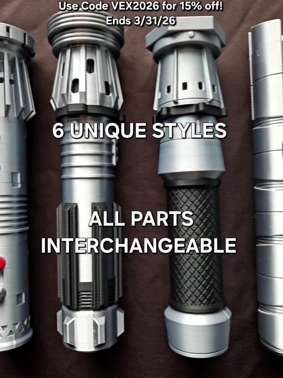 Custom Lightsaber with Retractable Locking Blade | "The Duelist" | 3D Printed | Modular Hilt Design video poster