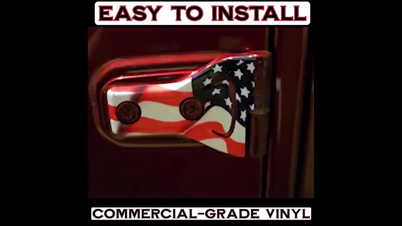 Cow print Door hinge decal video poster