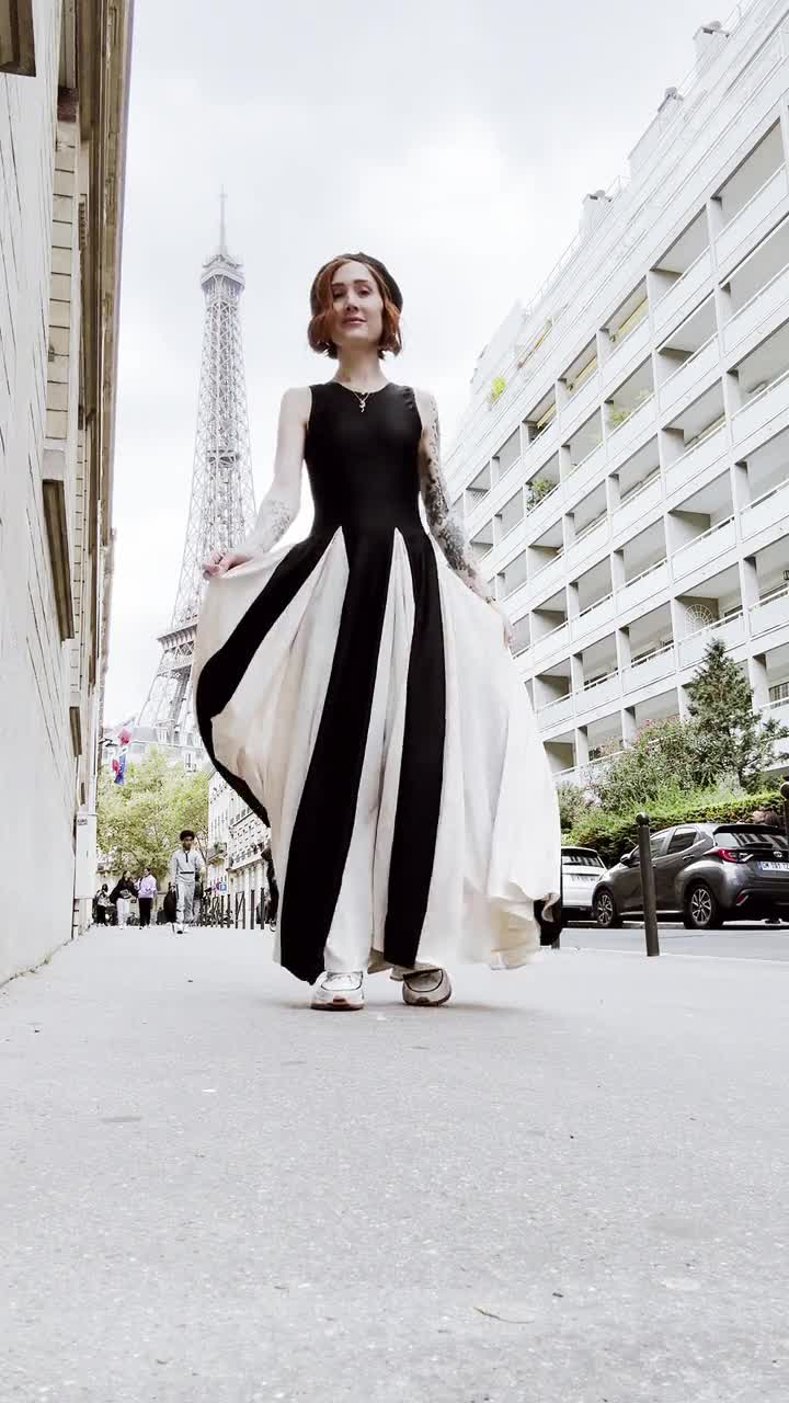 Scarlett Maxi Dress Sewing Pattern PDF, Flared Hem, Plus Size (XS-5XL)