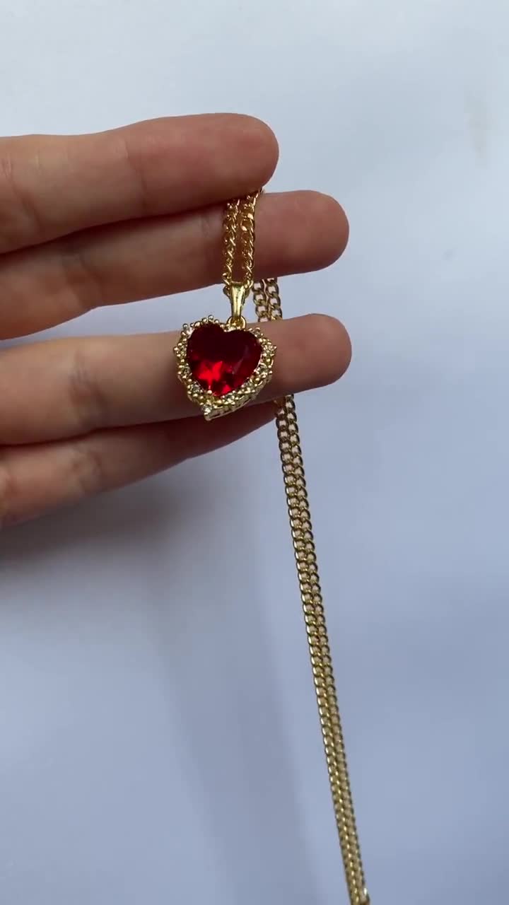 Rey Love|lana Del Rey Heart Pendant Necklace - Fashion Acrylic Jewelry For  Women