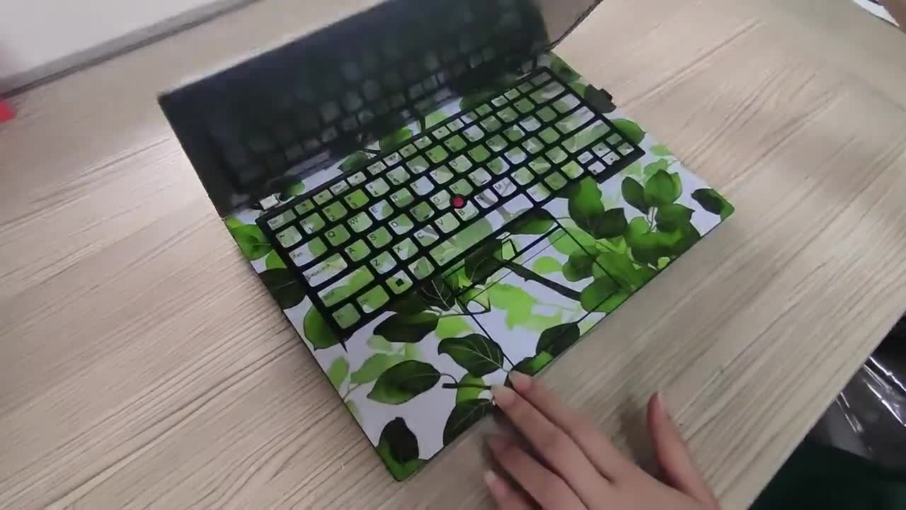 Lenovo Computer Skin Thank You Gift Leaf Pattern Customizable Vinyl Decal for Legion Yoga Thinkpad Thinkbook Ideapad Series video poster