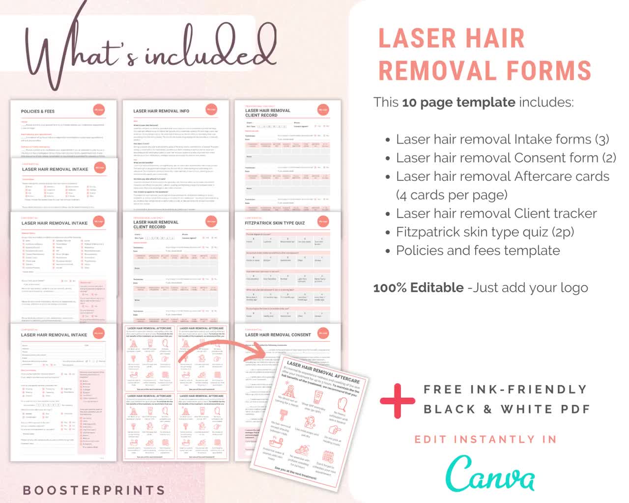 Laser Hair Removal Consent Forms Laser hair removal aftercare template Esthetician templates laser hair removal template waxing consent form