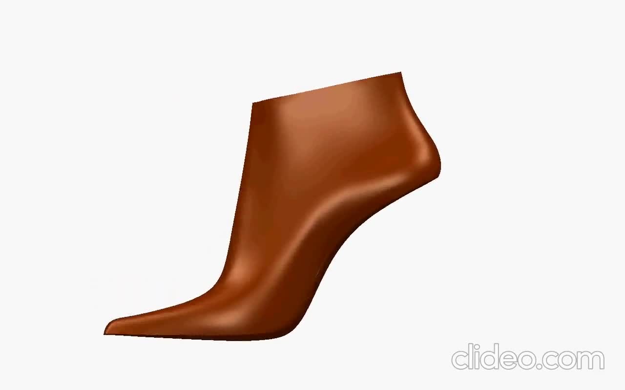 なん デジタル 3D モデル スクエア トゥ シューズ ラスト ハイヒール 12 cm