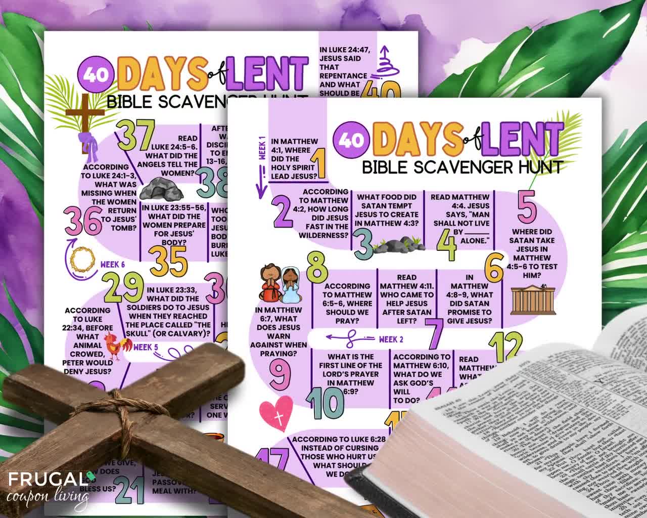 40 Days of Lent Bible Scavenger Hunt Printable, Journey to the Cross Easter Treasure Hunt, Holy Week Lenten Calendar Activities for Kids - Etsy 40-days-of-lent-bible-scavenger-hunt-printable-journey-to-the-cross-easter-treasure-hunt-holy-week-lenten-calendar-activities-for-kids-etsy