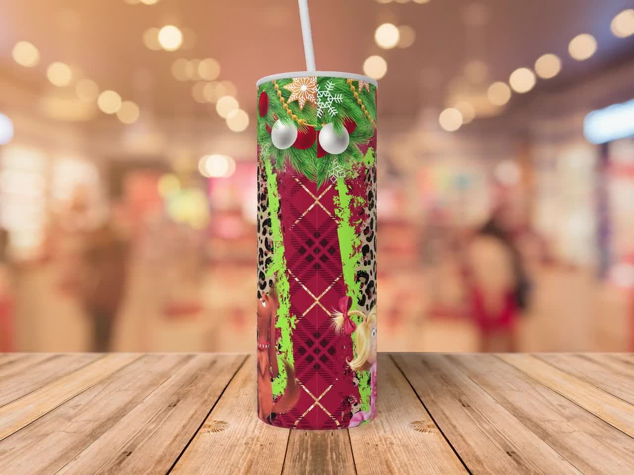 The Grinch Tumbler Buffalo Plaid Leopard Pattern Christmas Gift -  Personalized Gifts: Family, Sports, Occasions, Trending