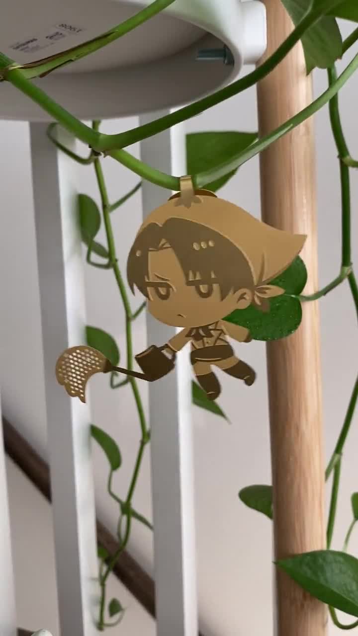 Levi Plant Pal, hang on your plants, ackerman, aot, anime, levi maid, levi  clean, anime gift for plant lover, anime decoration