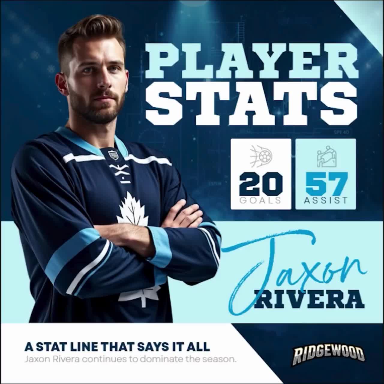 Paquete de plantillas para redes sociales de hockey: 25 diseños editables en Canva para el día del partido y el jugador destacado video poster