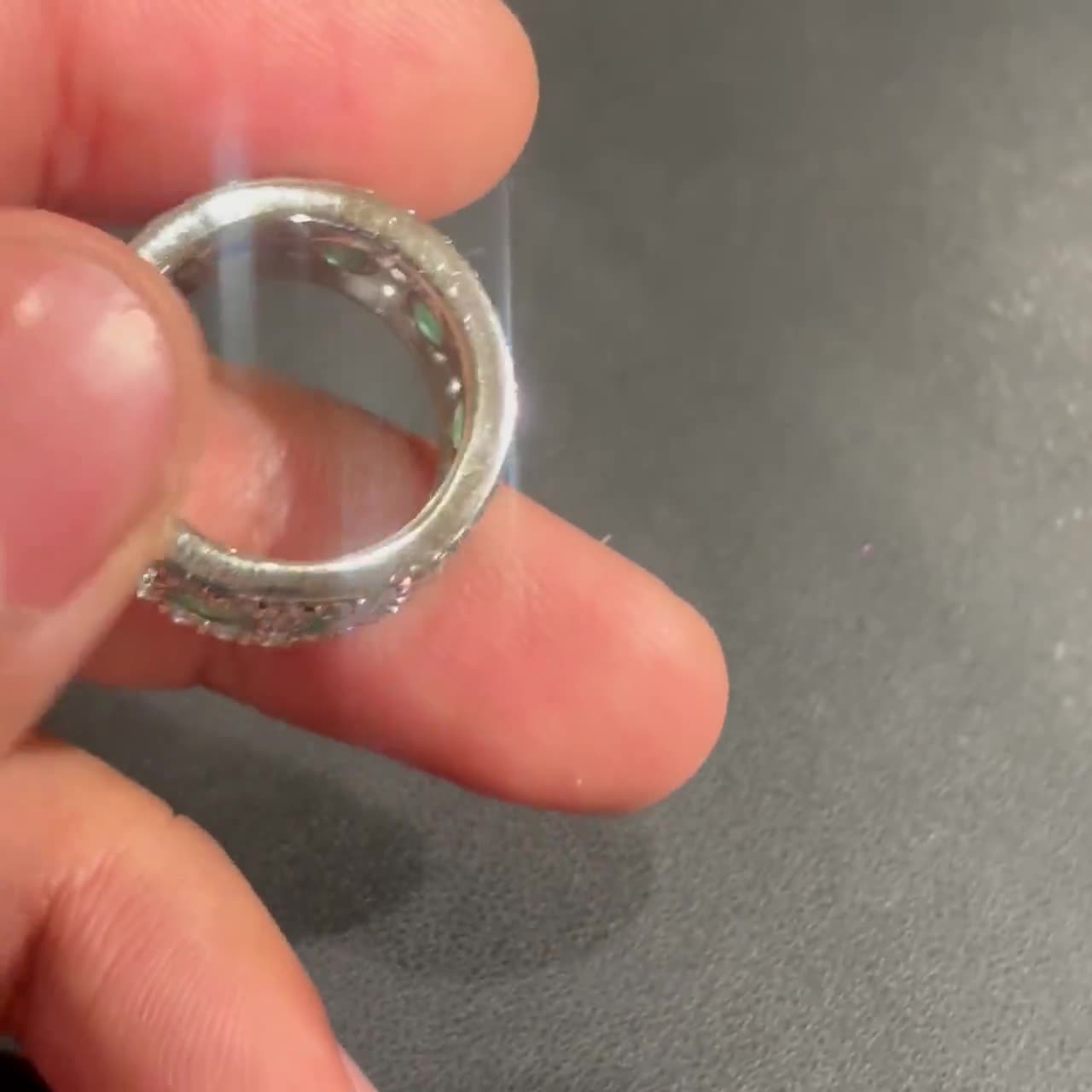 ete bijoux ホワイトトパーズハーフエタニティ リング Half Eternity